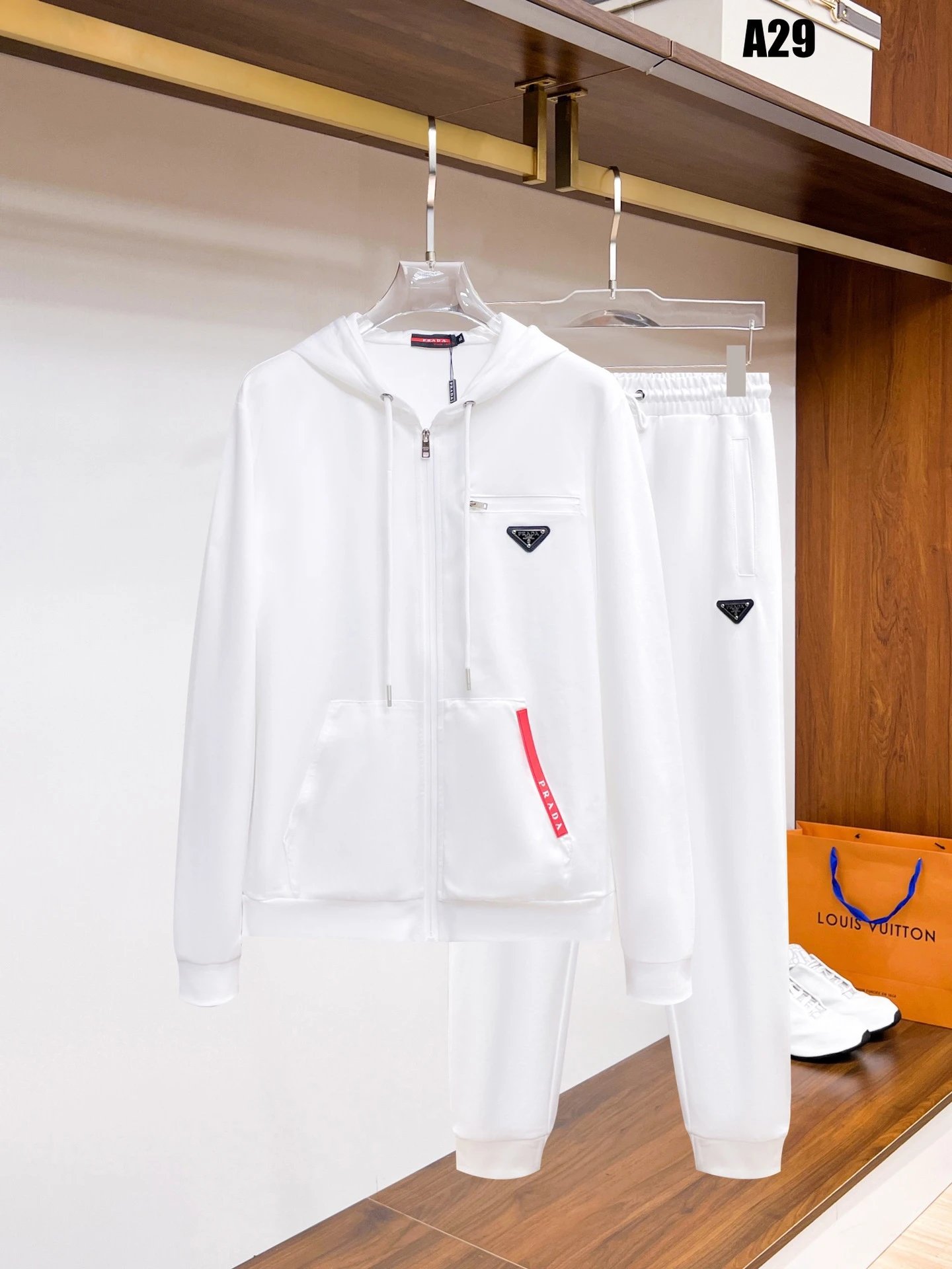 Loewe Matching Sets Zip-Up Track Jacket and Joggers Set — white A 29