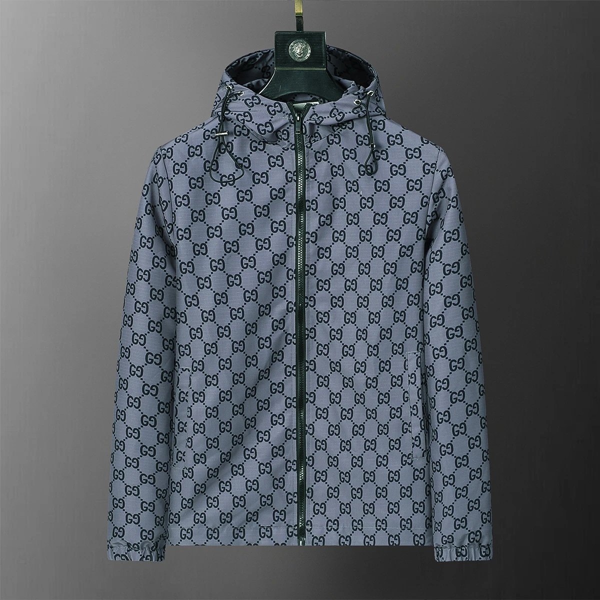 Louis Vuitton Jackets Hooded Zip-Up Jacket — 55021 dark gray