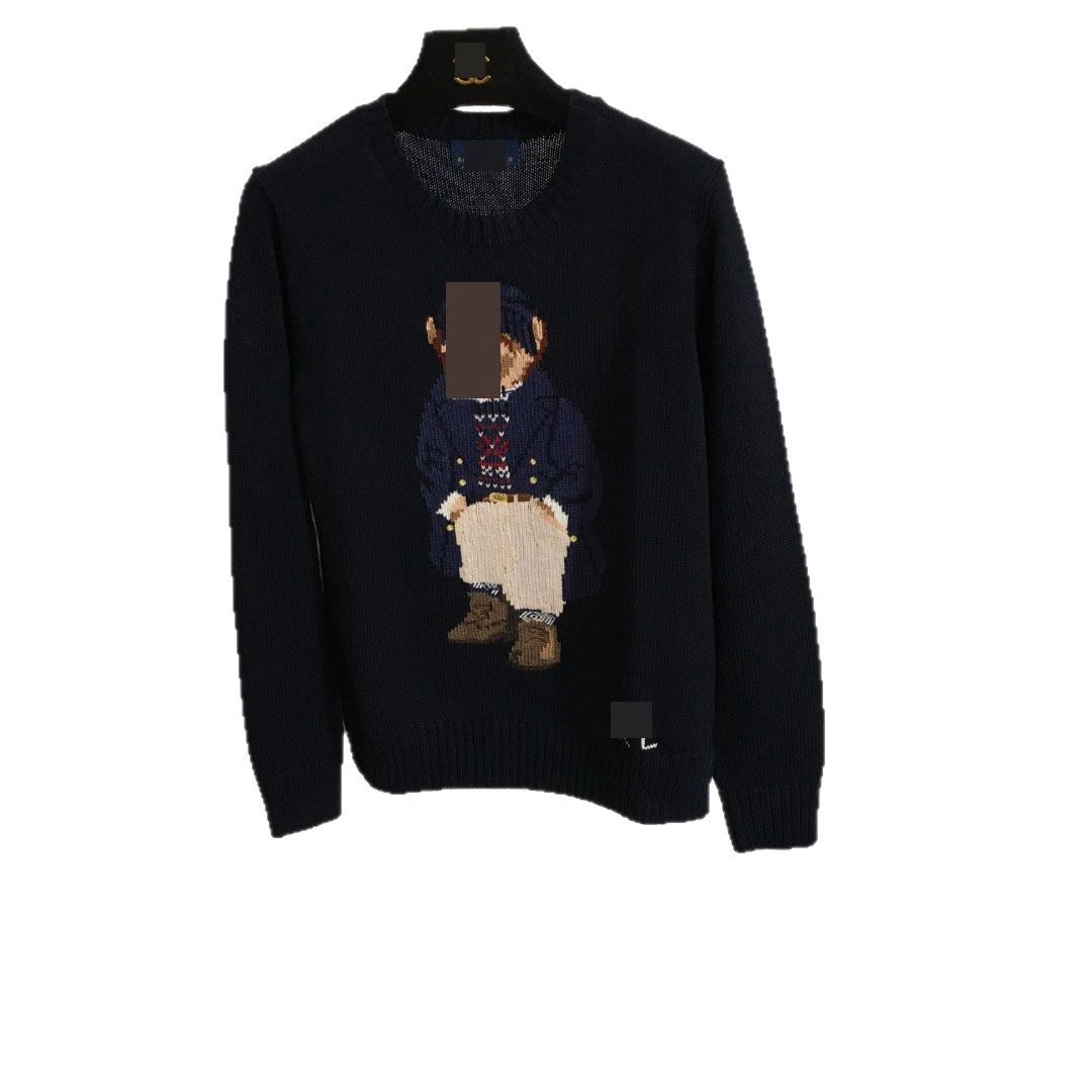 Unbranded Knitwear Crewneck knit sweater with bear motif image 5