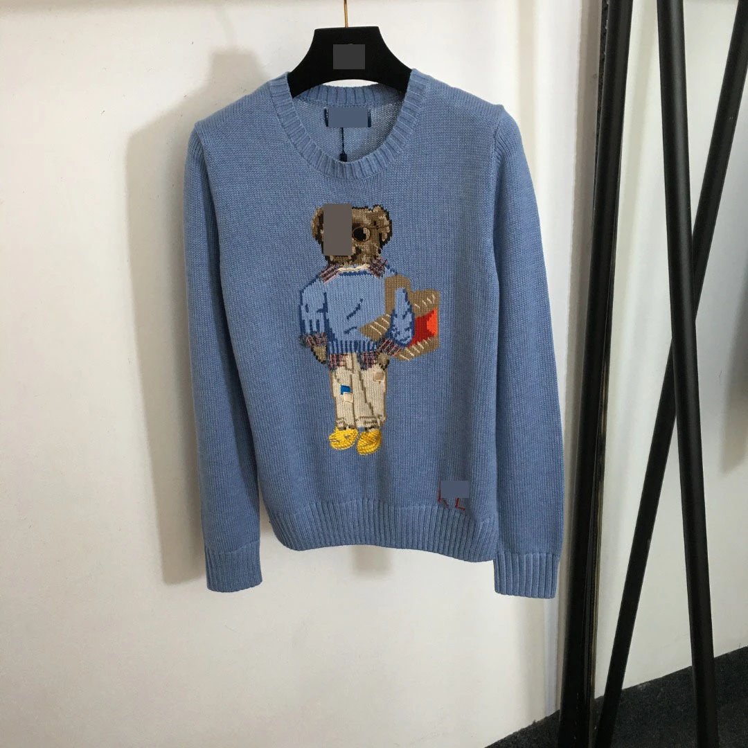 Unbranded Knitwear Crewneck knit sweater with bear motif — 11