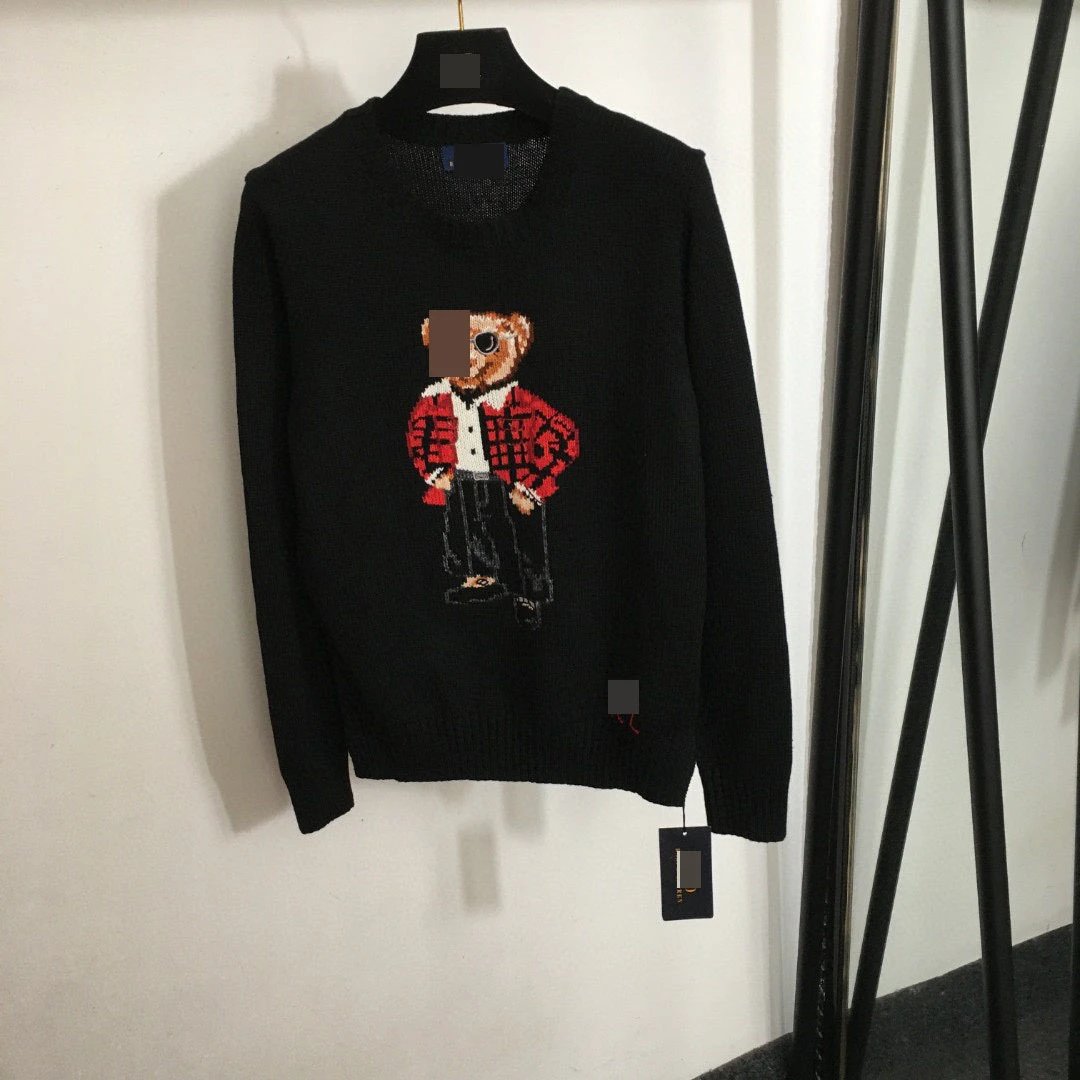 Unbranded Knitwear Crewneck knit sweater with bear motif — 18