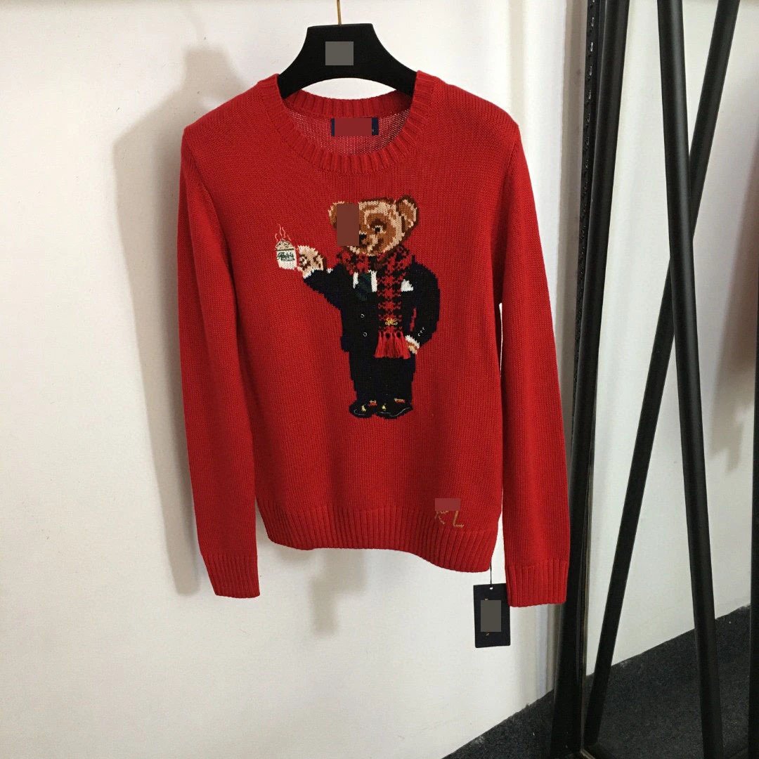 Unbranded Knitwear Crewneck knit sweater with bear motif — 19