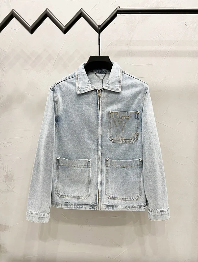 Louis Vuitton Mixed apparel listing: joggers, zip hoodie and embossed denim jackets product detail image 5