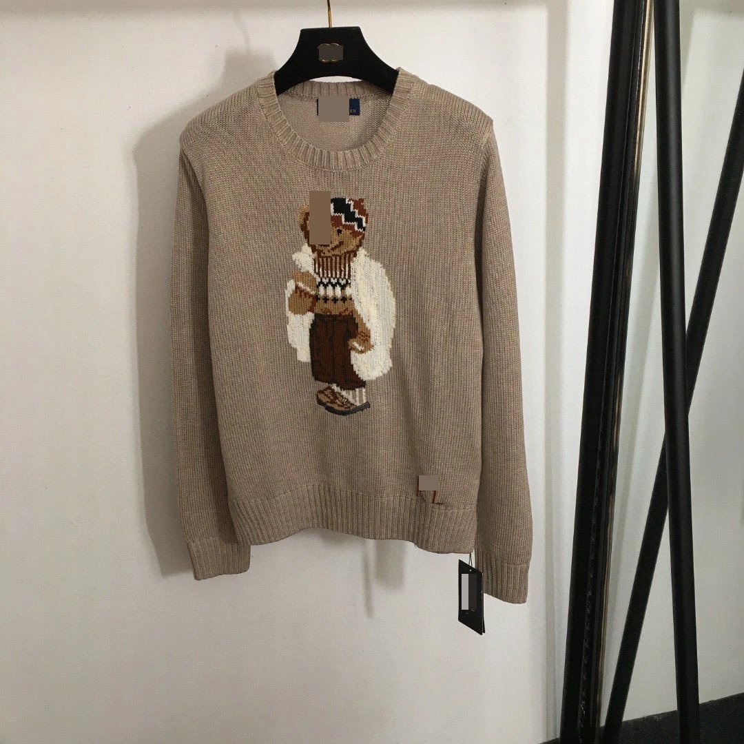 Unbranded Knitwear Crewneck knit sweater with bear motif — 14