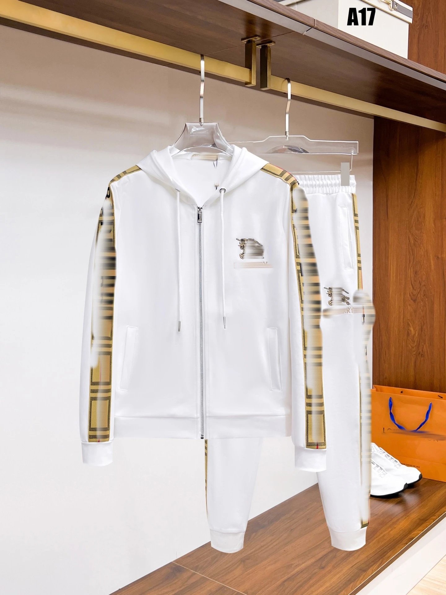 Loewe Matching Sets Zip-Up Track Jacket and Joggers Set — white A 17