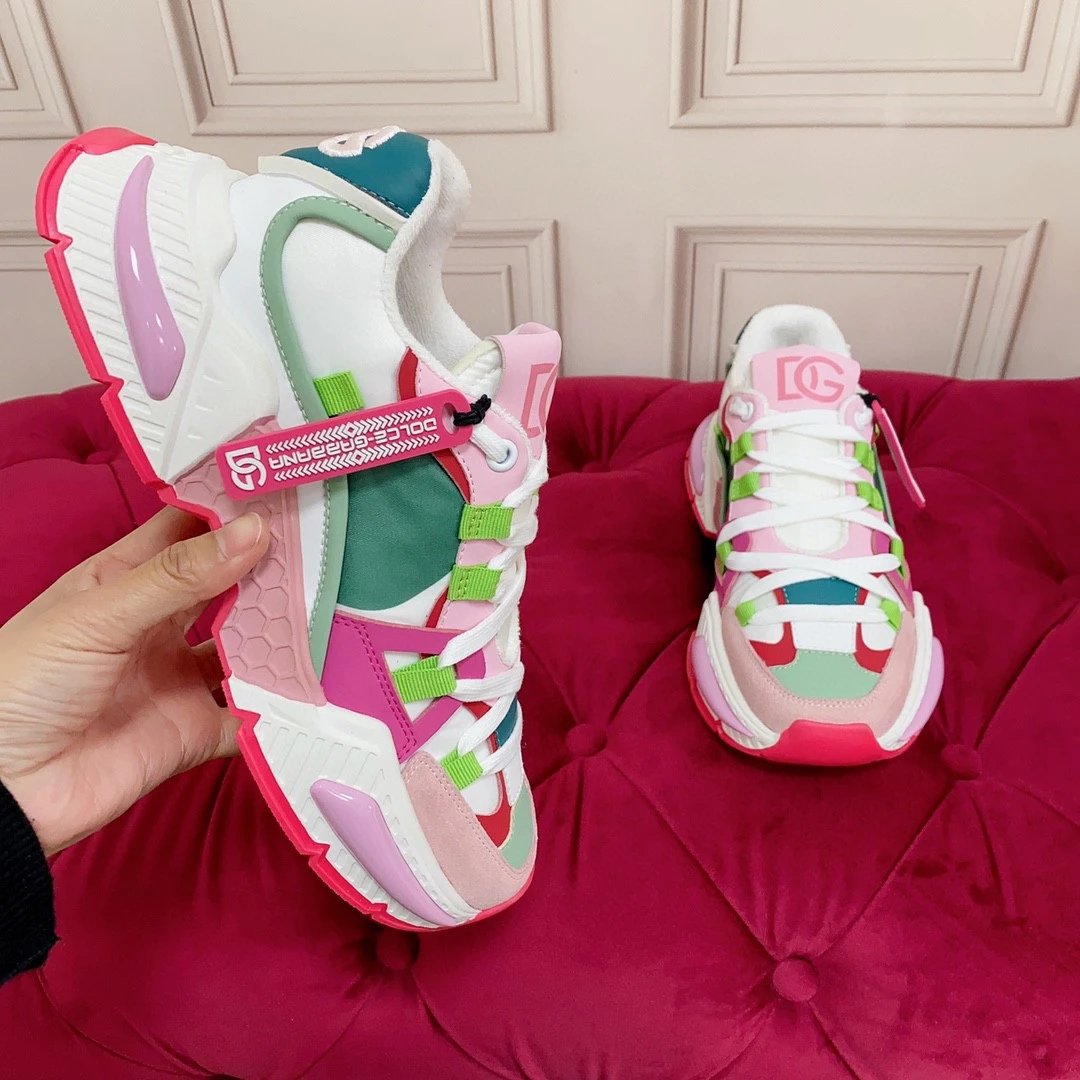 Dolce & Gabbana Sneakers Chunky mesh — pink green