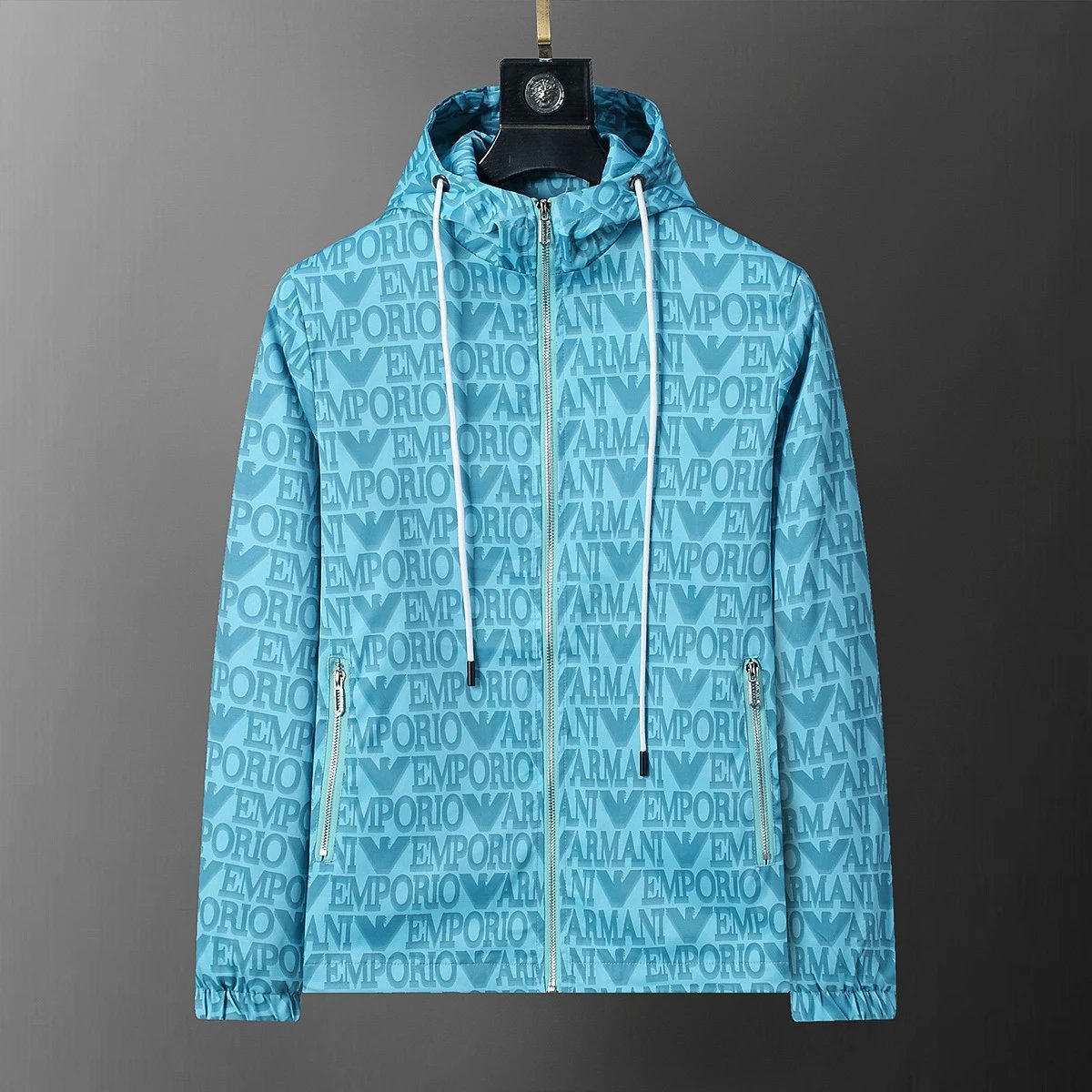 Louis Vuitton Jackets Hooded Zip-Up Jacket — 55032 sky blue