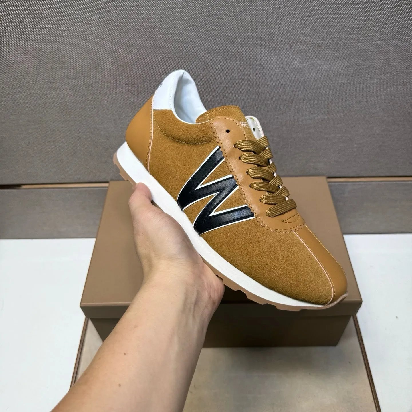 J.M. Weston Sneakers Low-Top Lace-Up Leather with W Side Detail — Style Five