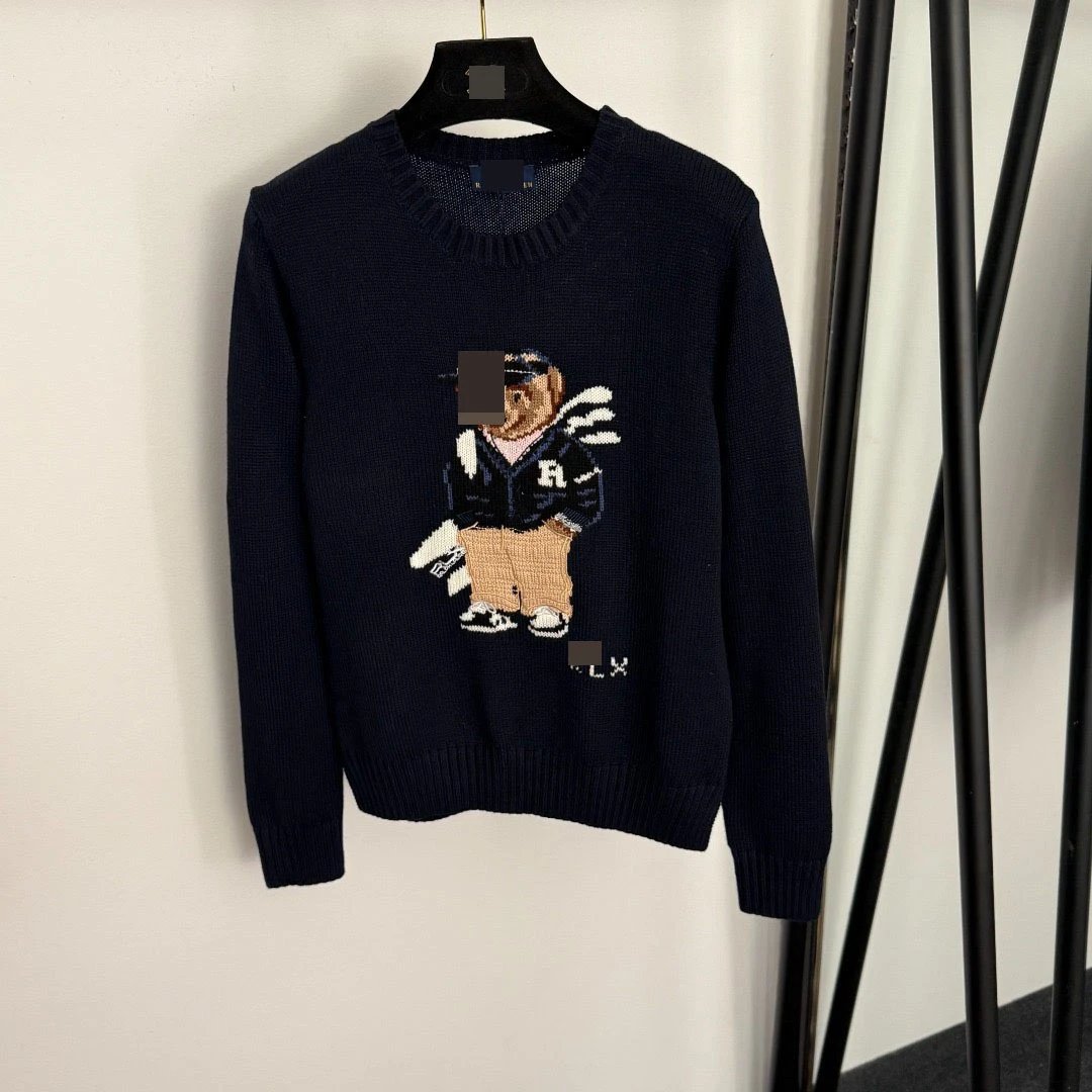 Unbranded Knitwear Crewneck knit sweater with bear motif — 8