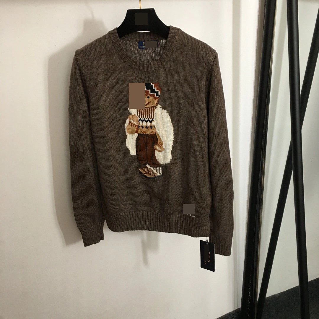 Unbranded Knitwear Crewneck knit sweater with bear motif — 17