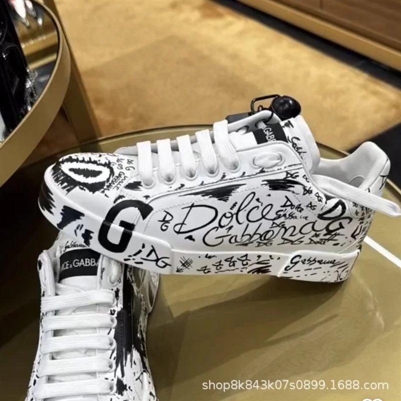 Dolce & Gabbana Sneakers Low-Top Lace-Up Logo — 12