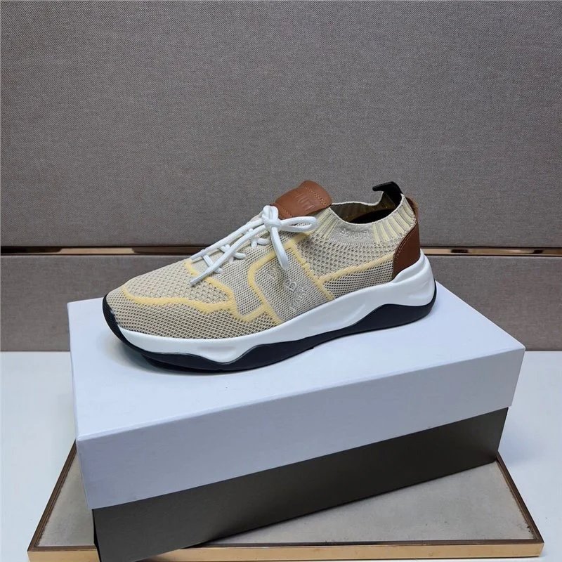 Berluti Sneakers Knit sock with leather heel panels image 4