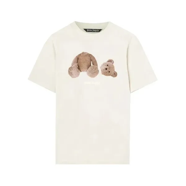 Palm Angels Teddy Bear Print Beige T-Shirt - 1