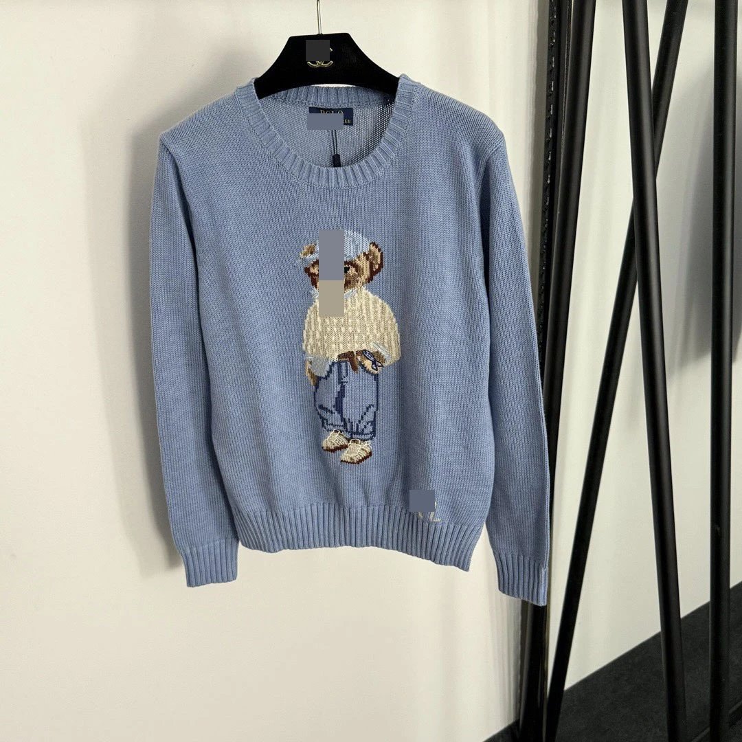 Unbranded Knitwear Crewneck knit sweater with bear motif image 3