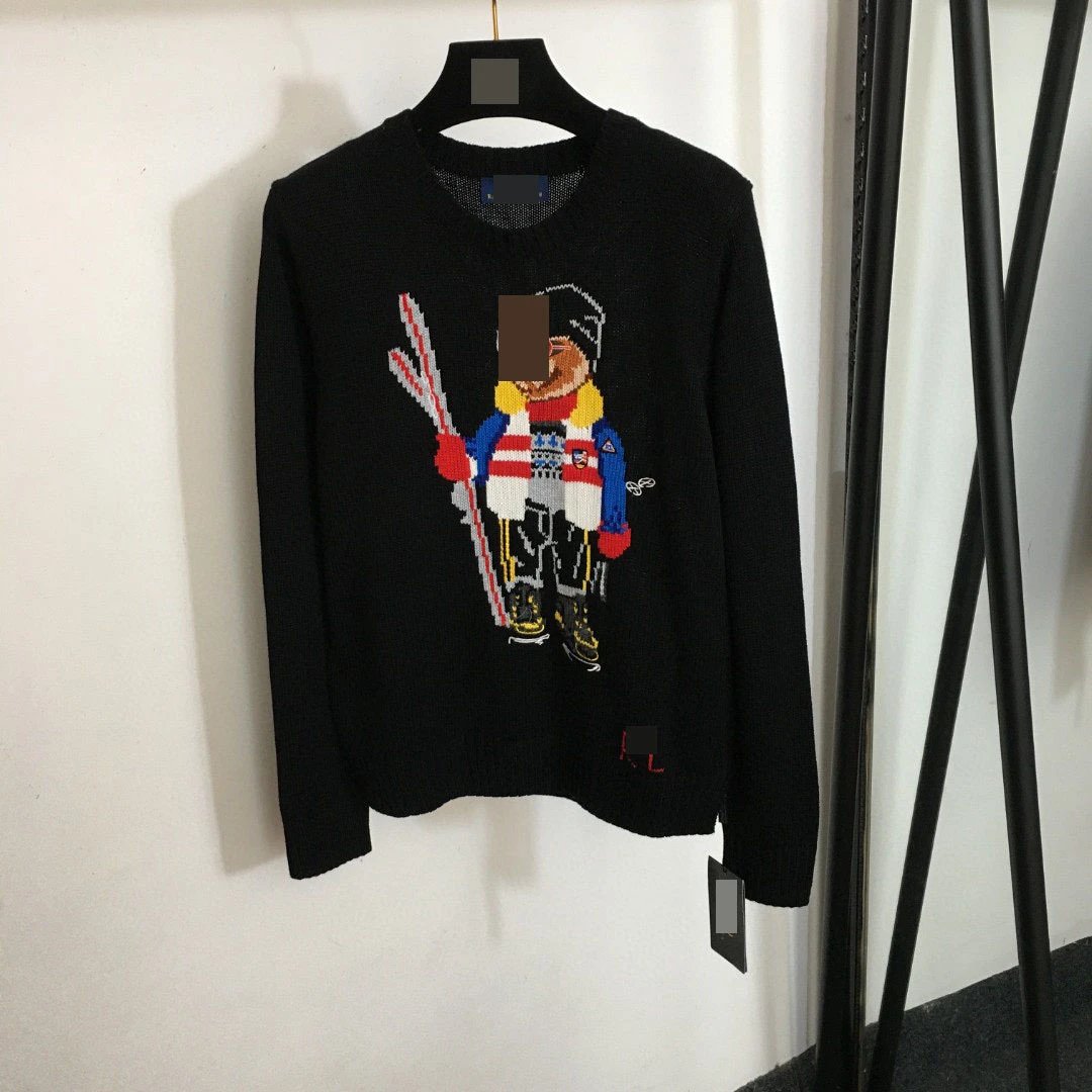Unbranded Knitwear Crewneck knit sweater with bear motif — 20