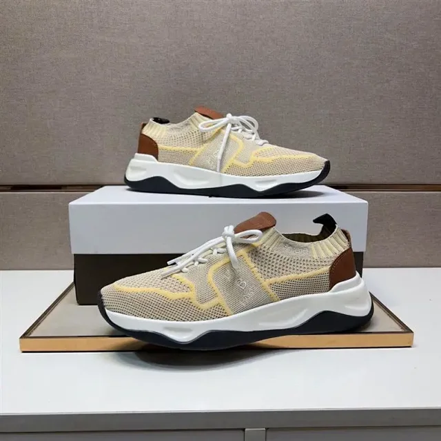Berluti Sneakers Knit sock with leather heel panels product detail image 4