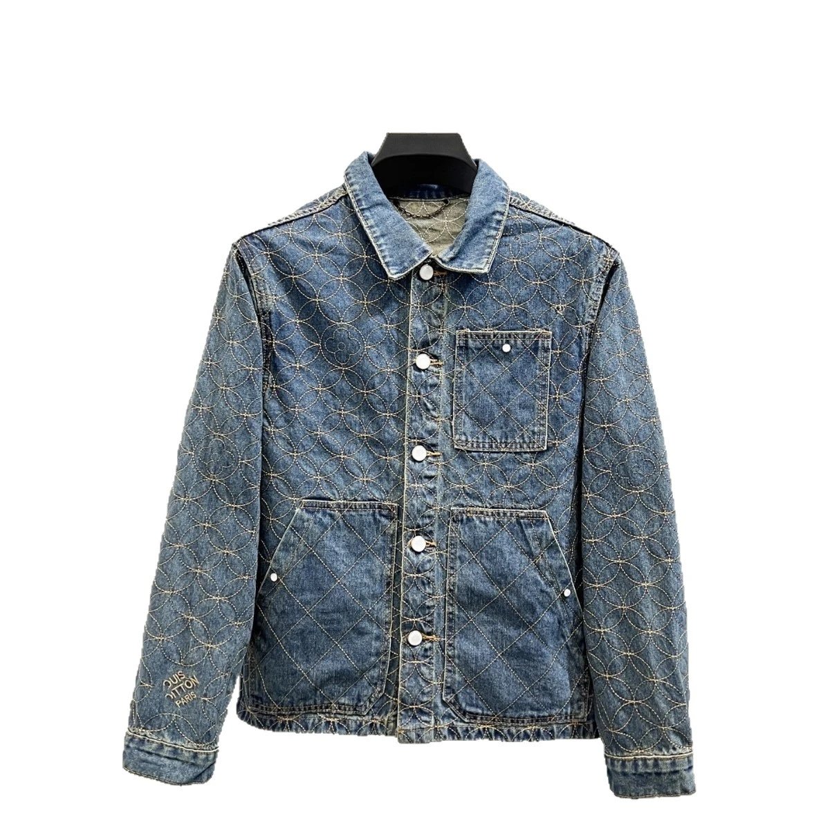 Louis Vuitton Mixed apparel listing: joggers, zip hoodie and embossed denim jackets image 11
