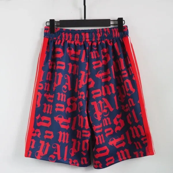 Palace Skateboards Logo Print Track Shorts Navy Red - 1
