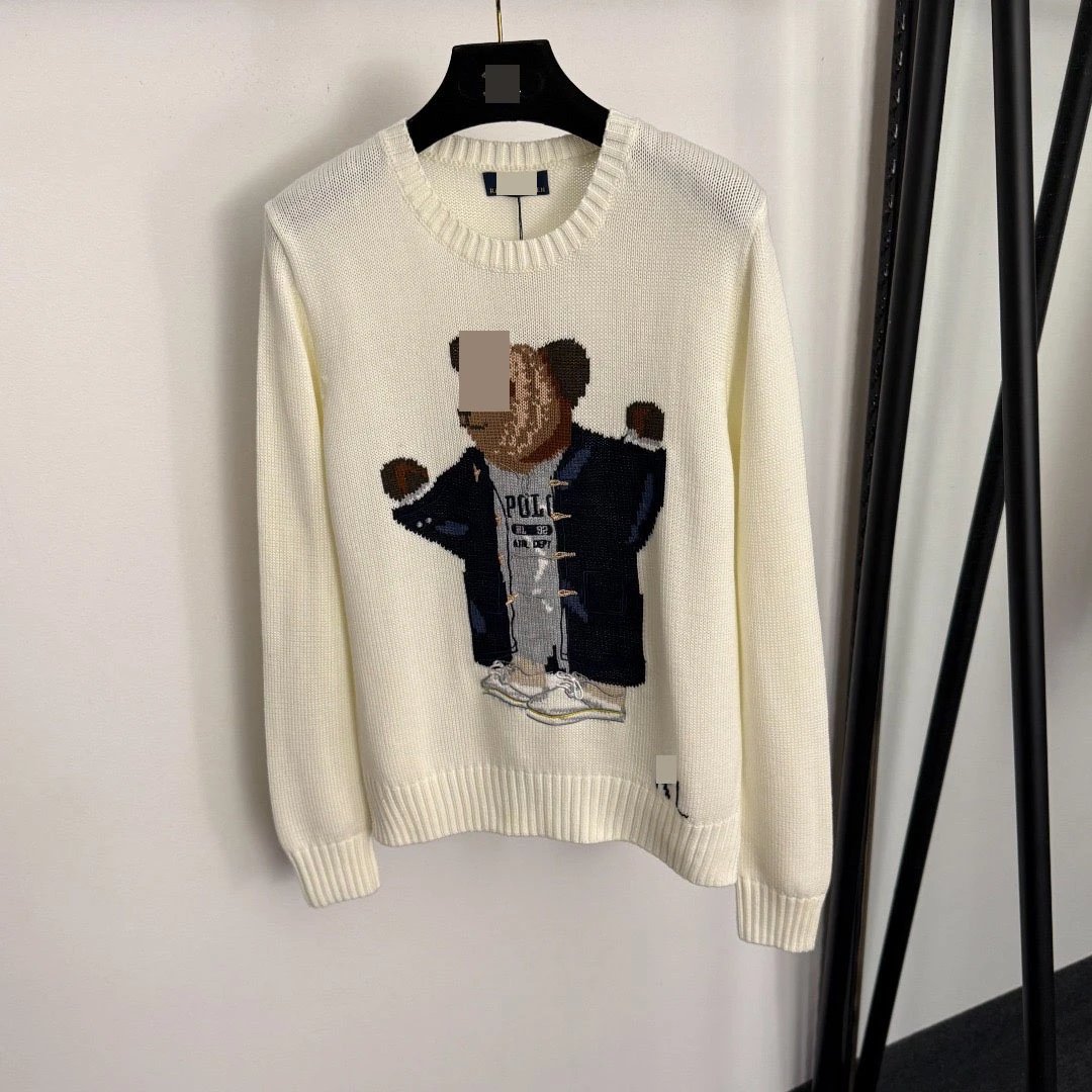 Unbranded Knitwear Crewneck knit sweater with bear motif — 6