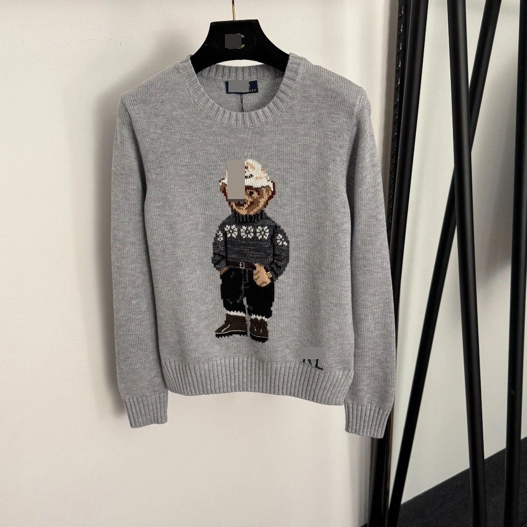 Unbranded Knitwear Crewneck knit sweater with bear motif — 13