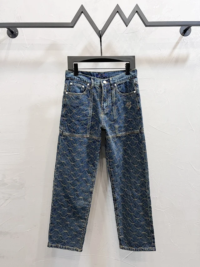 Louis Vuitton Mixed apparel listing: joggers, zip hoodie and embossed denim jackets product detail image 22