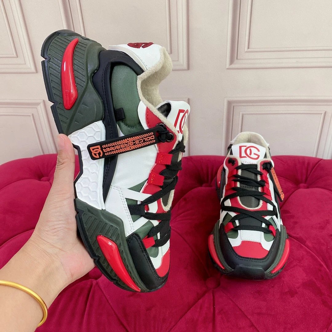 Dolce & Gabbana Sneakers Chunky mesh — dark green red