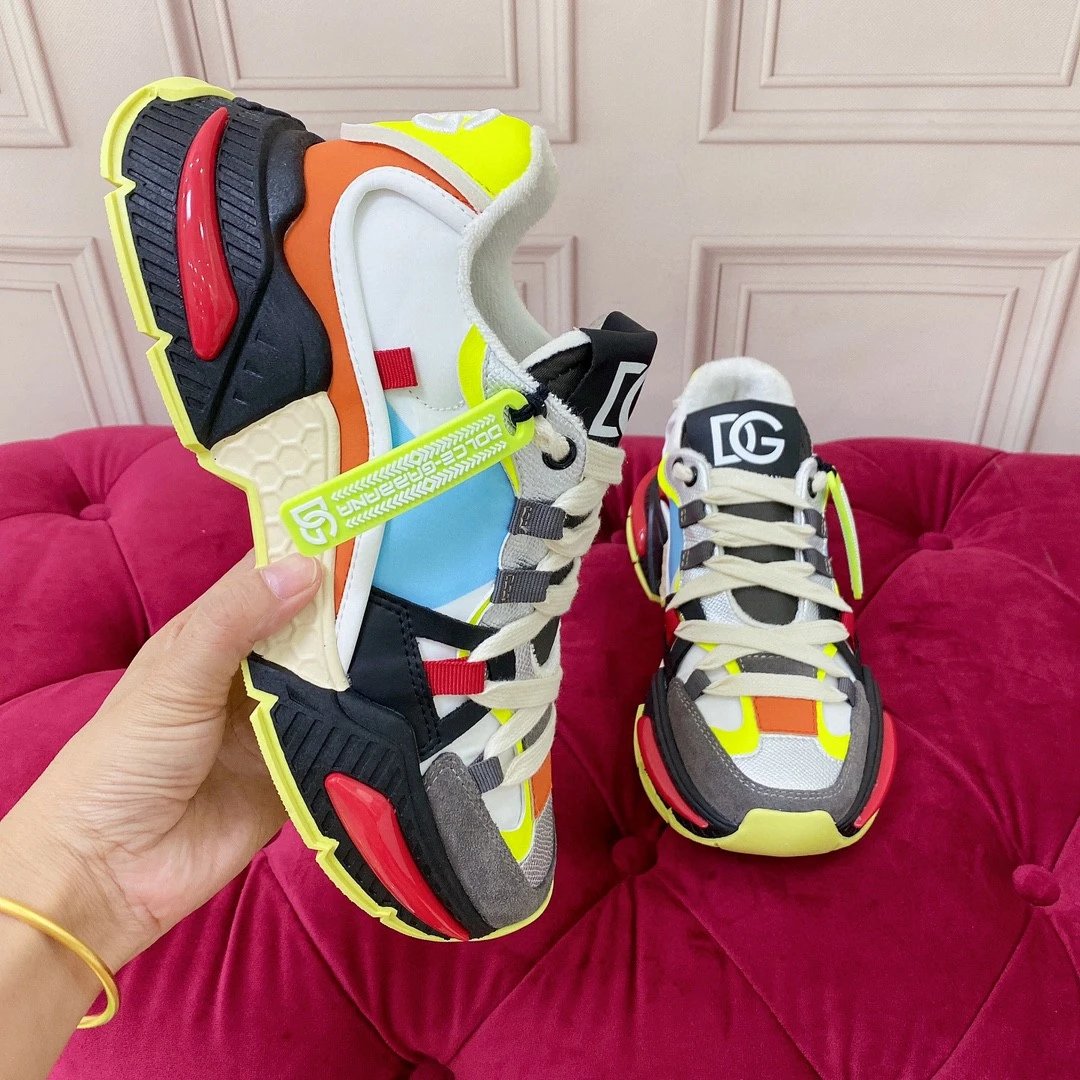 Dolce & Gabbana Sneakers Chunky mesh — black blue yellow