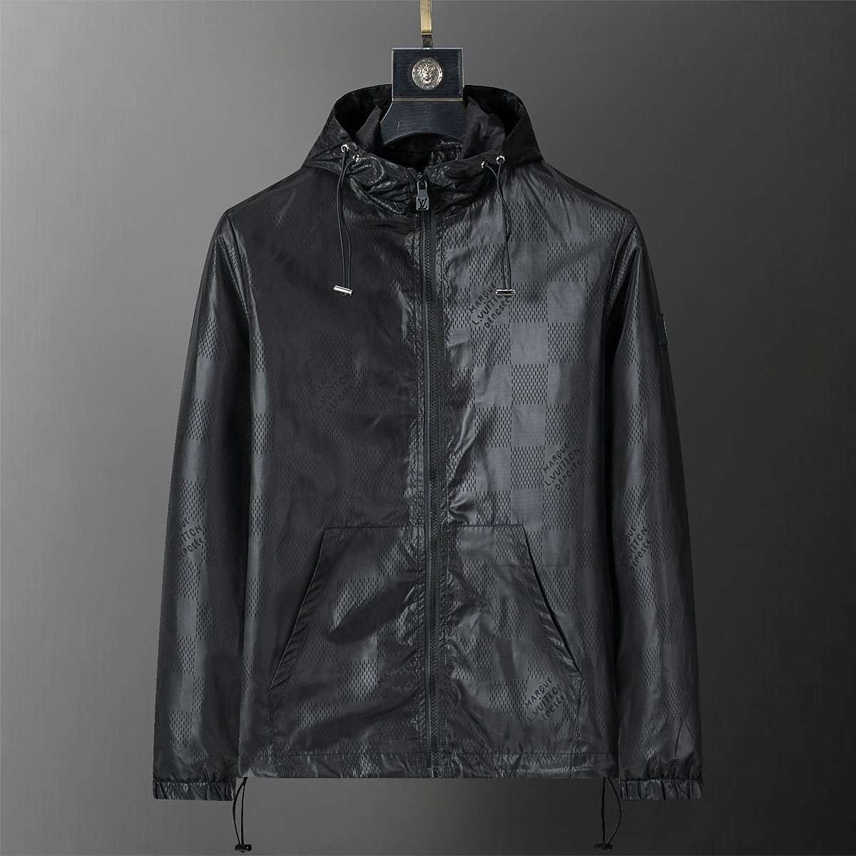 Louis Vuitton Jackets Hooded Zip-Up Jacket — 56018 black