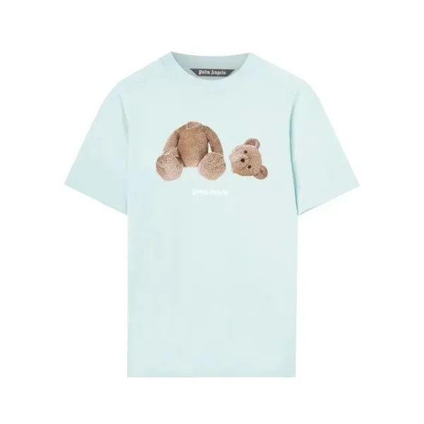 Palm Angels Teddy Bear Print Mint Green T-Shirt - 1