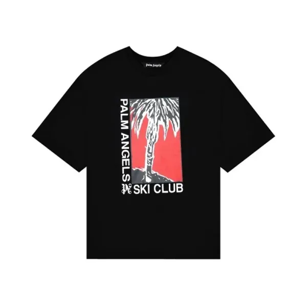 Palm Angels Palm Angels Ski Club Black T-Shirt - 1