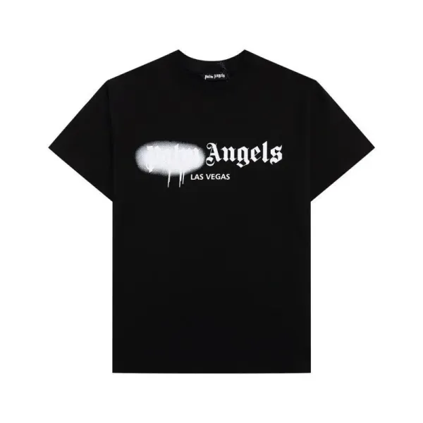 Palm Angels Angels Las Vegas Black T-Shirt - 1
