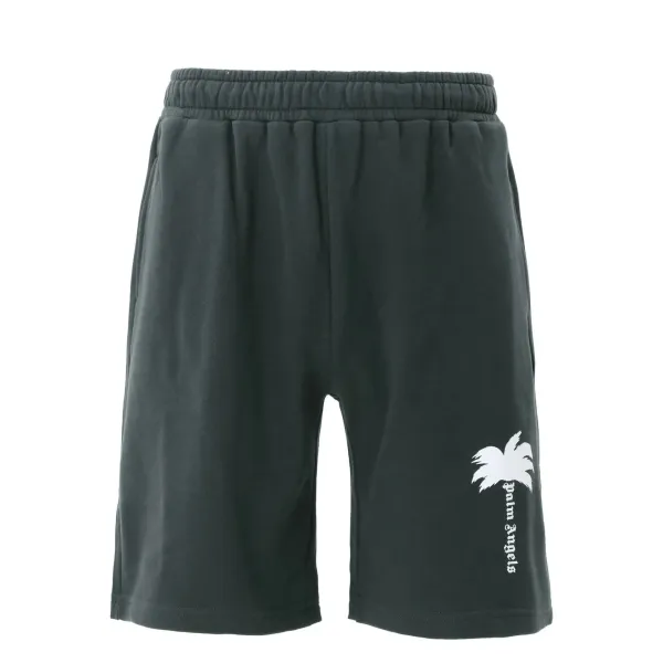 Palm Angels Palm Tree Logo Sweatshorts Charcoal Gray Shorts - 1