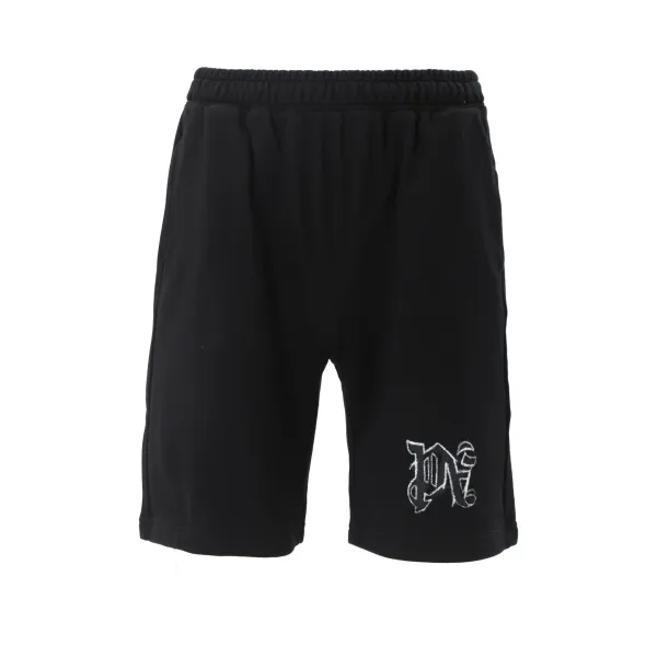 Maison Margiela Tabi Logo Embroidered Black Sweat Shorts - 1