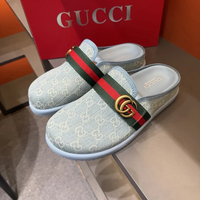 Gucci Slippers GG monogram buckle mules product detail image 8