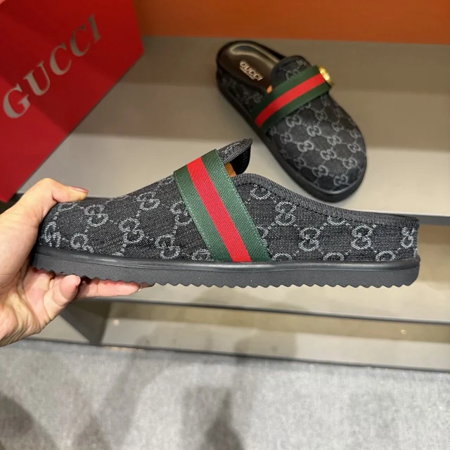 Gucci Slippers GG monogram buckle mules product detail image 9