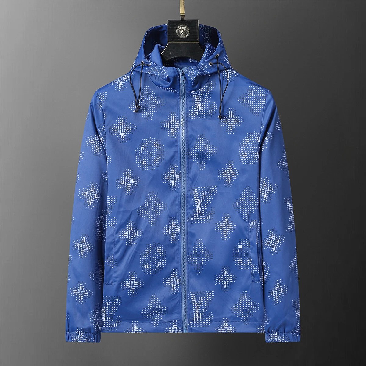 Louis Vuitton Jackets Hooded Zip-Up Jacket — 55031 Sapphire Blue