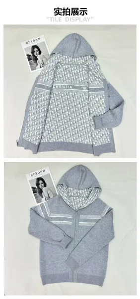 Chanel Knit Zip-Up Sweater Gray - 3