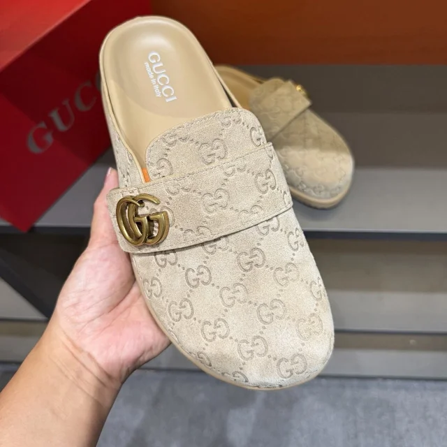Gucci Slippers GG monogram buckle mules product detail image 12