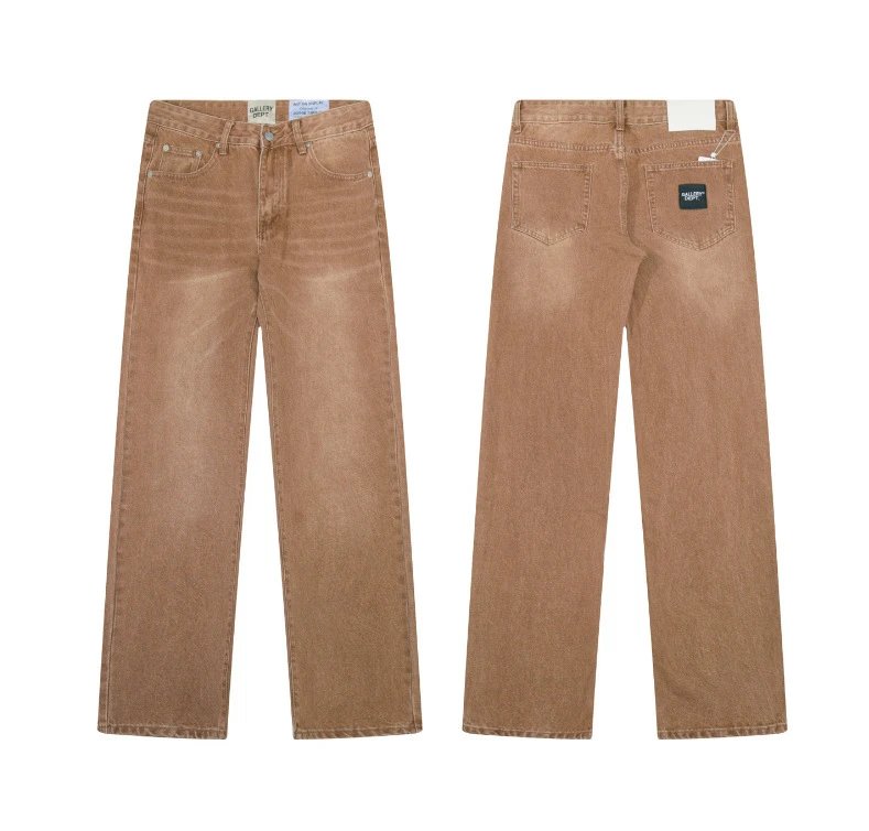 Gallery Dept. Jeans Flared with distressed and patchwork designs — 657 washed brown