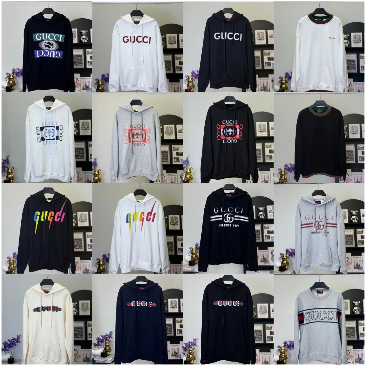 New letter series printed loose hooded long-sleeved sweatshirt collection