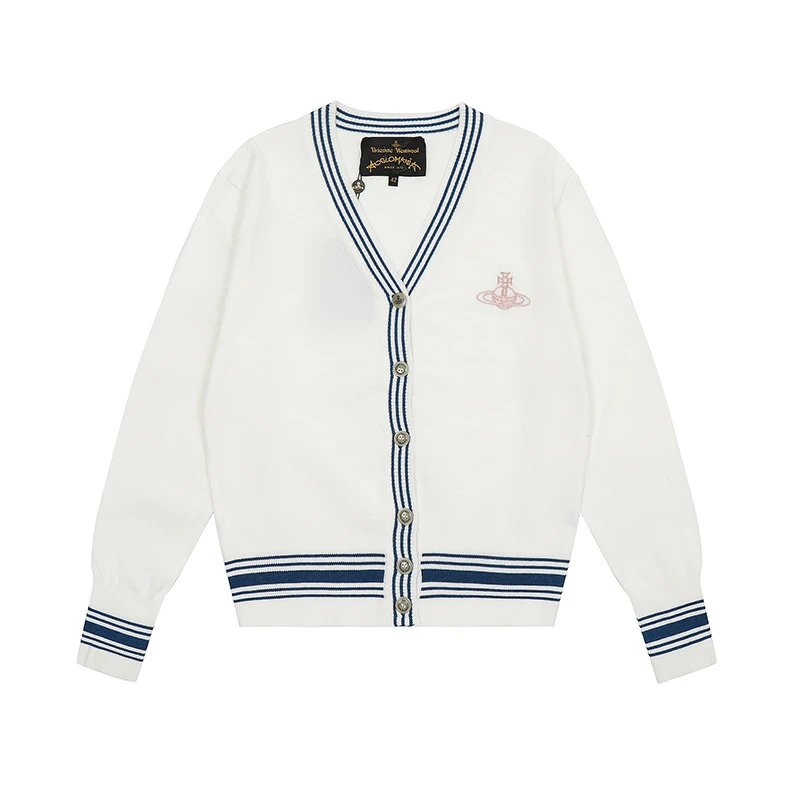 Vivienne Westwood Saturn Embroidery Color Block Cardigan photo 6