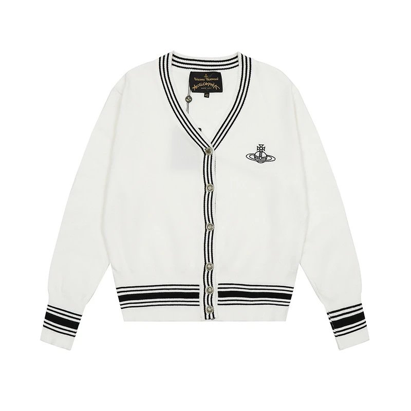 Vivienne Westwood Saturn Embroidery Color Block Cardigan photo 5
