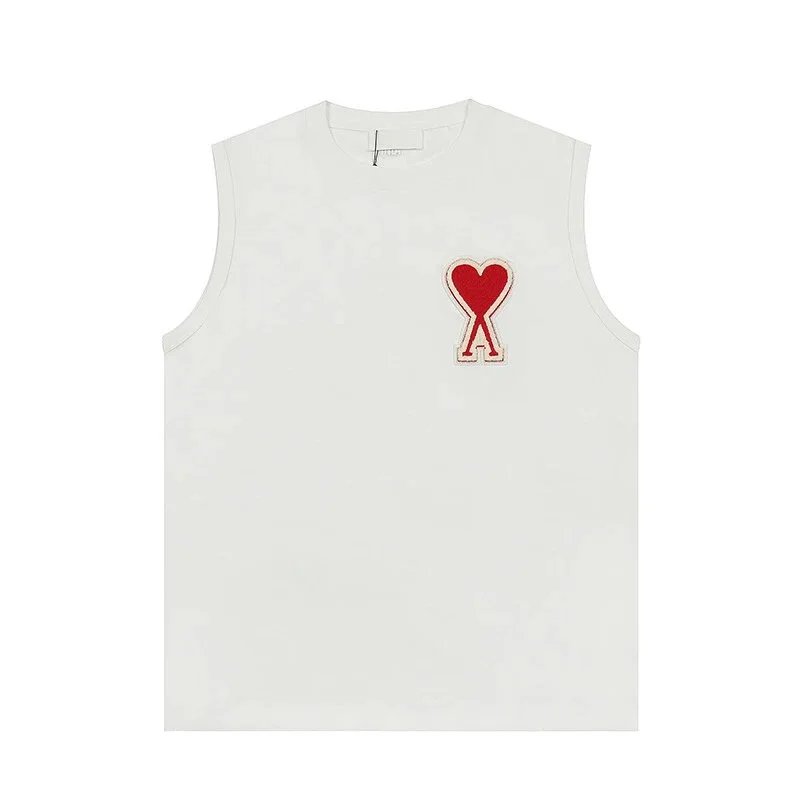 5101 White and Red Heart
