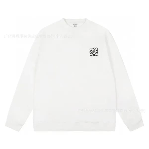 Loewe Logo Embroidered Gray Sweatshirt Hoodie - 8