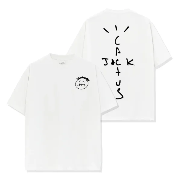 Cactus Jack Smiley Face White T-Shirt - 1