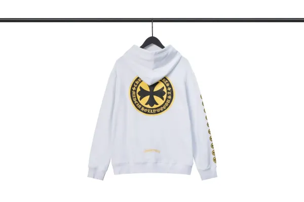 Chrome Hearts Cross Logo White Hoodie - 1