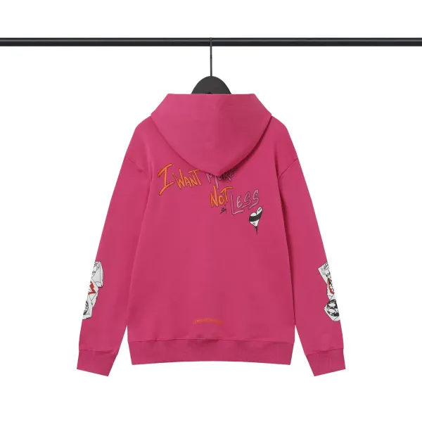 Chrome Hearts I Want More Not Less Pink Hoodie - 1