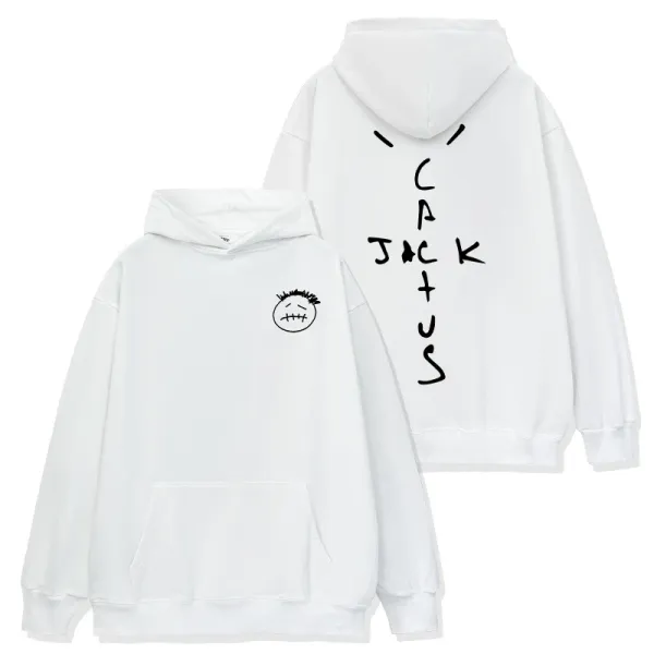 Cactus Jack Smiley Face Hoodie White - 1