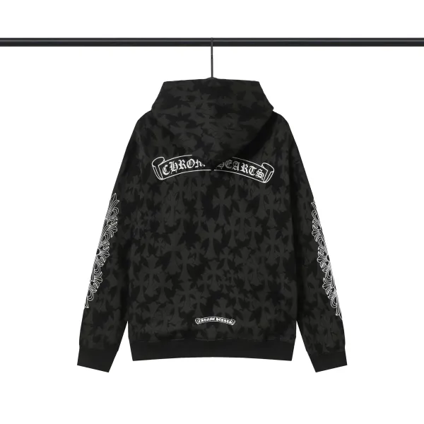 Chrome Hearts Cross Print White Hoodie - 7