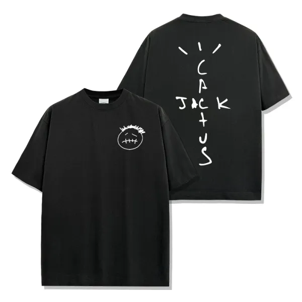 Cactus Jack Smiley Face T-Shirt Black - 1
